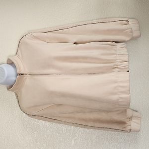 ALICE BLUE JACKET WITH RHINSTONES ON SLEEVES SIZE S